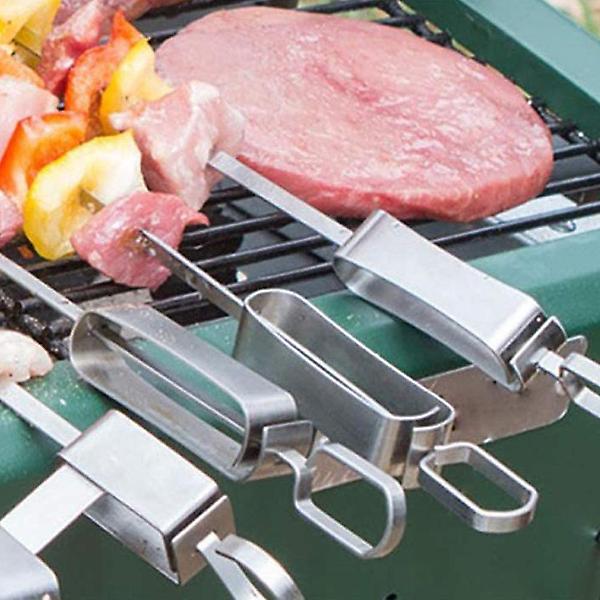  간편 슬라이드 바비큐꼬치 5p세트 스텐 캠핑꼬치 45cm