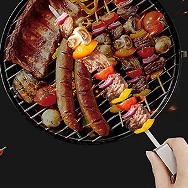  간편 슬라이드 바비큐꼬치 5p세트 스텐 캠핑꼬치 45cm