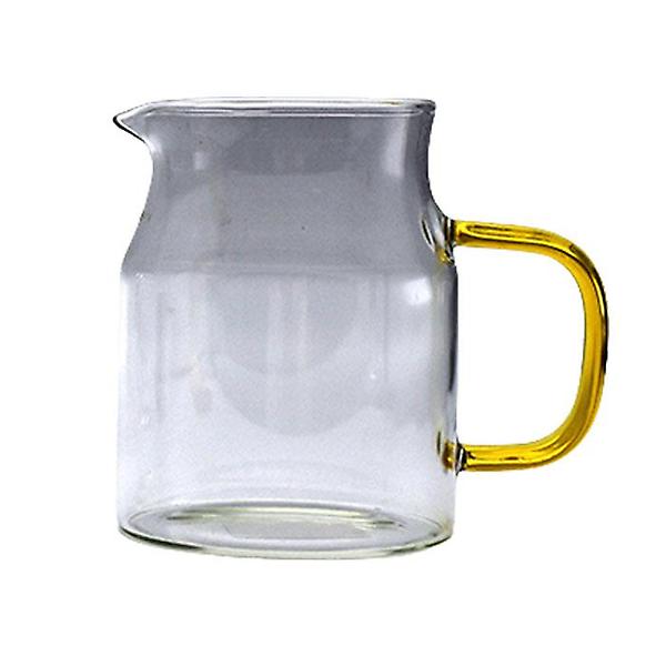 [MAKA/YI-00001] 내열 유리 저그 물컵 옐로우 600ml