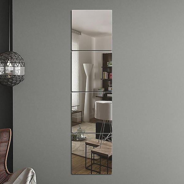 [도매토피아/벽에 붙이는 안전 아크릴 거] 벽에 붙이는 안전 아크릴 거울 4p세트(20x20cm)