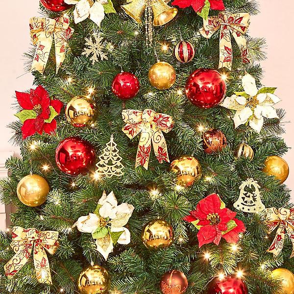  카니발 골드&레드 장식세트 270cm트리용 오너먼트