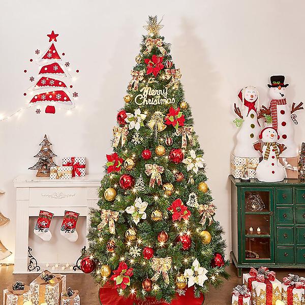  카니발 골드&레드 장식세트 270cm트리용 오너먼트