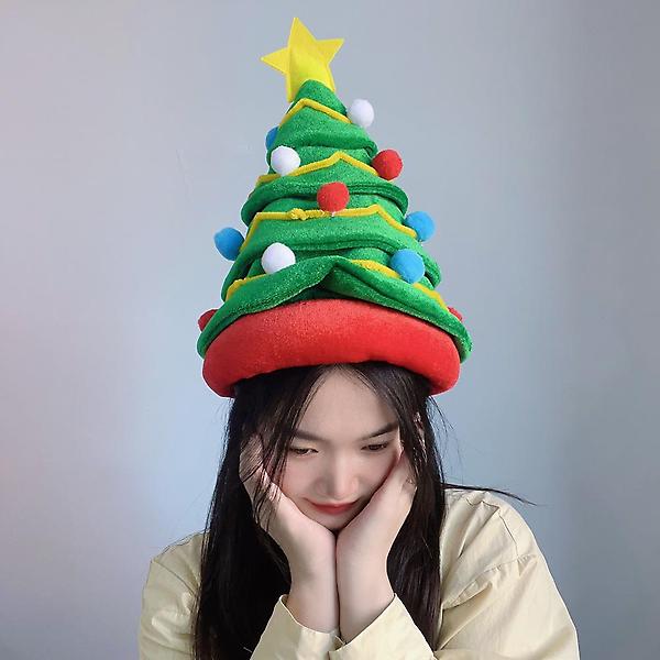 [도매토피아/TREE-00001] 크리스마스 초록 트리모자 연말 홈파티 산타 꼬깔모자