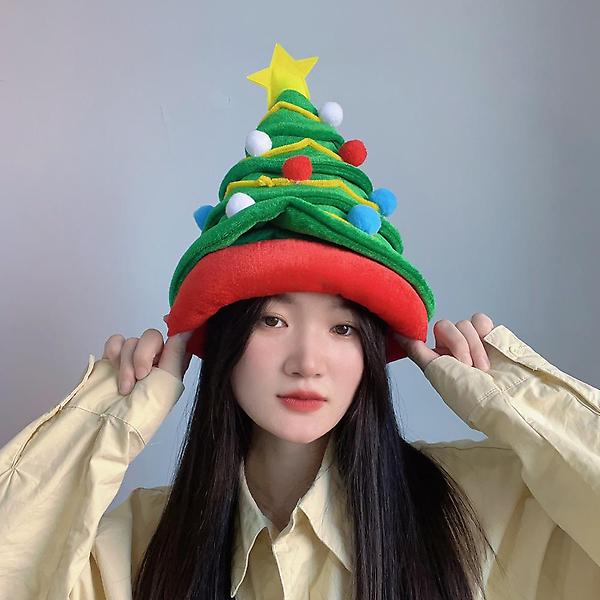 [도매토피아/TREE-00001] 크리스마스 초록 트리모자 연말 홈파티 산타 꼬깔모자