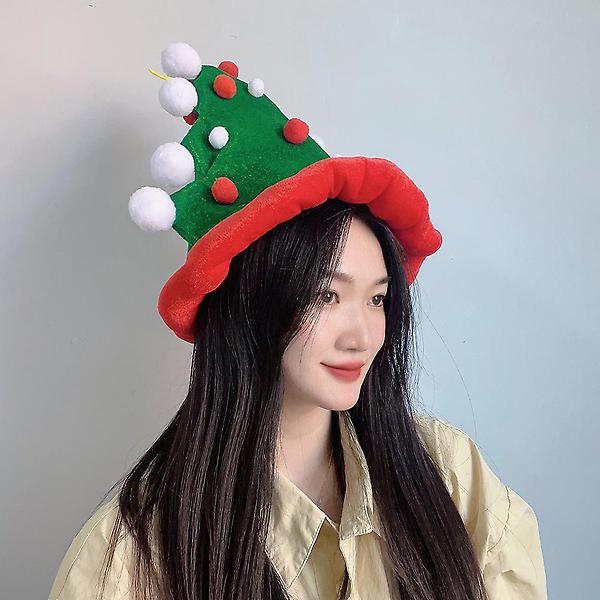 [도매토피아/TREE-00001] 크리스마스 방울 트리모자 연말 홈파티 산타 꼬깔모자