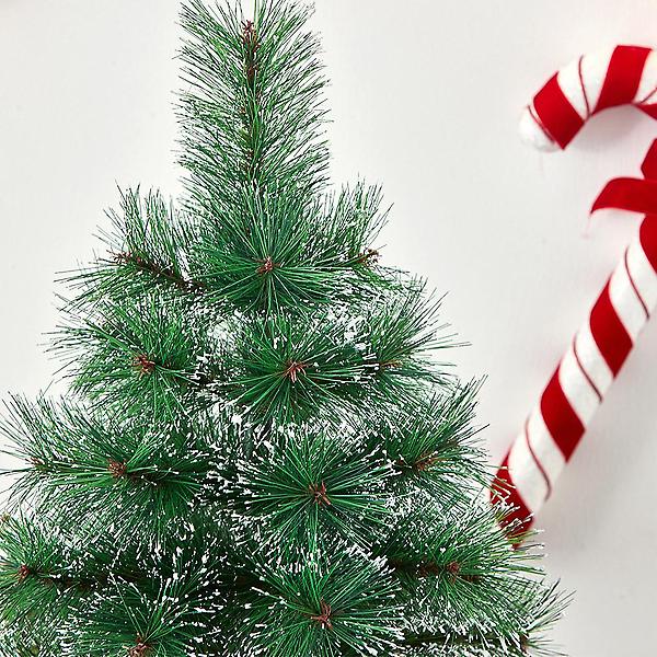 [도매토피아/TREE-00001] 40cm 뉴리얼 솔잎 눈꽃 트리 크리스마스 탁상트리