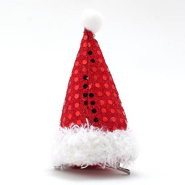 [도매토피아/TREE-00003] 산타모자 머리핀(11cm) 크리스마스 머리삔