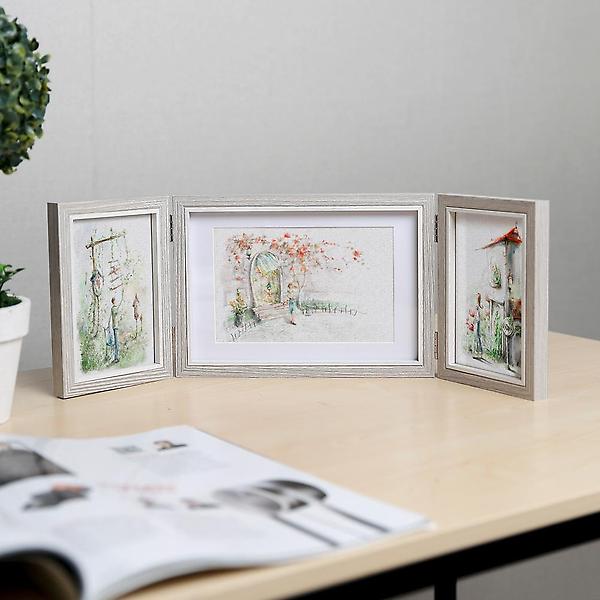  로망스 접이식 사진액자 / 3단 탁상액자