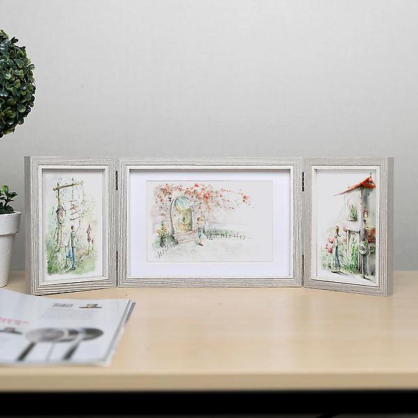  로망스 접이식 사진액자 / 3단 탁상액자