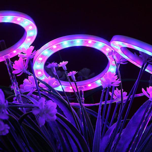 [도매토피아/TREE-00003] 엔젤링 화분 LED 식물등(3헤드) (레드+블루) 식물램프