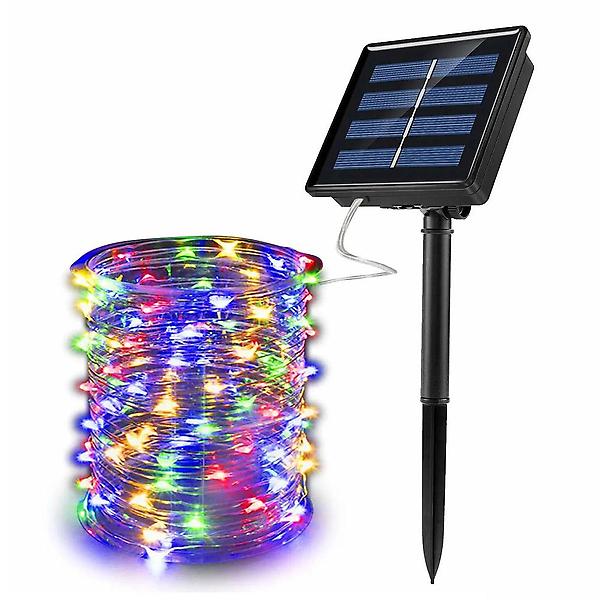 [도매토피아/태양광 LED 300구 와이] 태양광 LED 300구 와이어 전구(32m)(컬러믹스)조경등