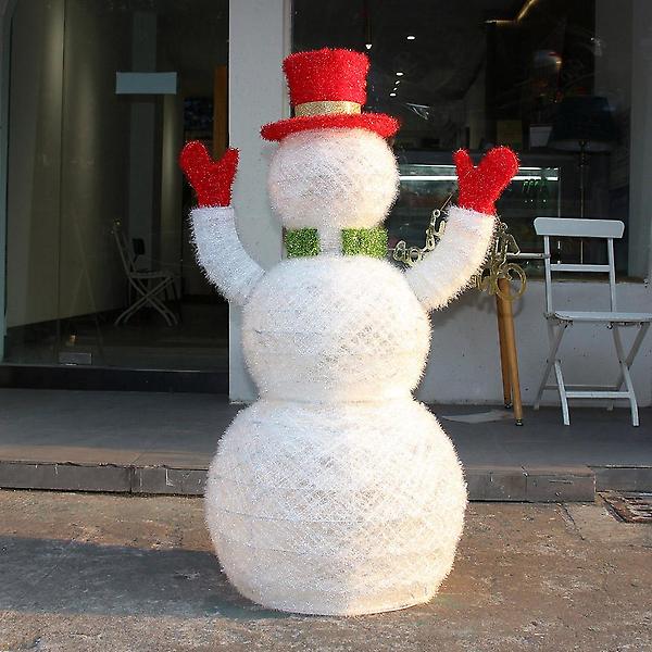 [도매토피아/LED 빨간모자 대형 눈사람] LED 빨간모자 대형 눈사람 카페 매장 크리스마스장식