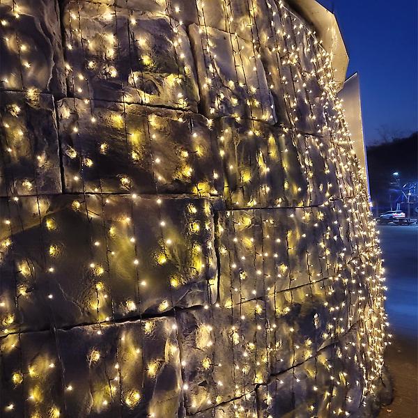  [은하수] 500구 투명선 LED 웜색 지니전구 트리전구
