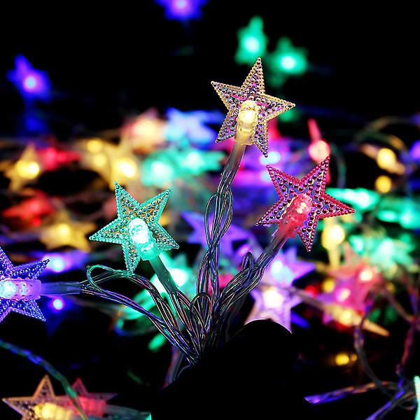 [도매토피아/TREE-00001] 80구 LED 별 가랜드 전구(10M) 릴레이 크리스마스전구