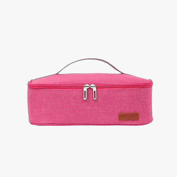 [도매토피아/컴팩트 사각 보온보냉 도시락] 컴팩트 사각 보온보냉 도시락 가방 식판 런치백 핑크