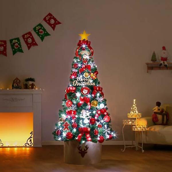 [도토로/산타의 추억 스카치 중형트리] [크리스마스]산타의 추억 스카치 중형트리 180cm 선물 장식풀세트