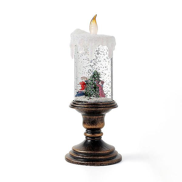 [도매토피아/TREE-00001] LED 크리스마스 스노우볼 오르골(성탄 촛대)