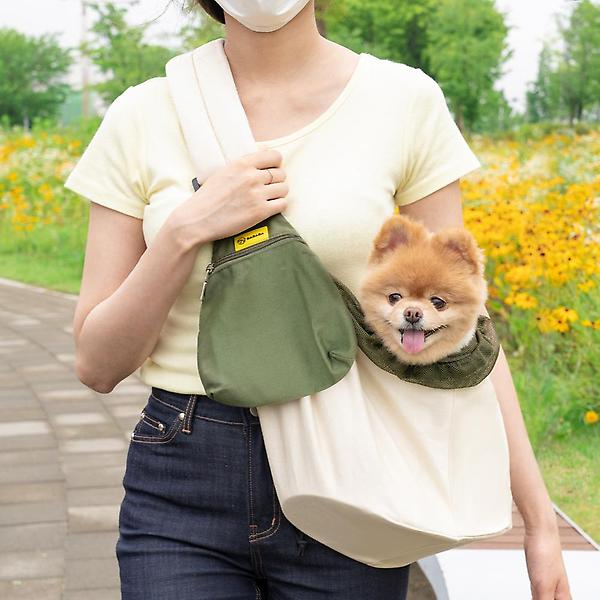 [바라바/[바라바] 강아지 슬링백 애] [바라바] 강아지 슬링백 애견 산책 이동 가방 포대기 백팩