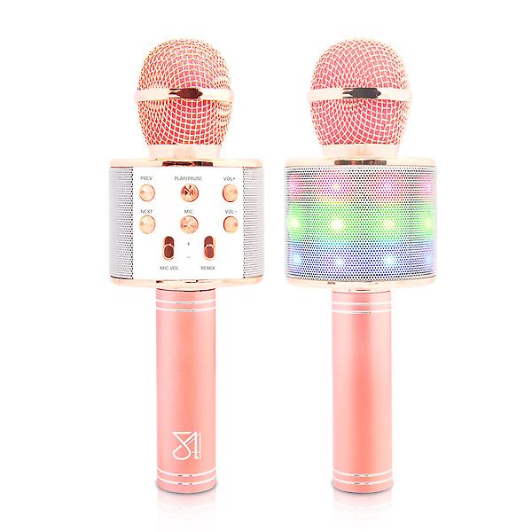  스마텍 무선 블루투스 노래방마이크&스피커 STMC-3000 로즈골드