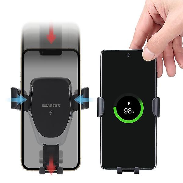  스마텍 차량용 15W 고속 무선충전 중력 거치대 ST-CD250