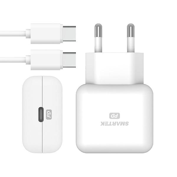  스마텍 15W C타입 PD 고속충전기+CtoC케이블 STQC-PD1500CT