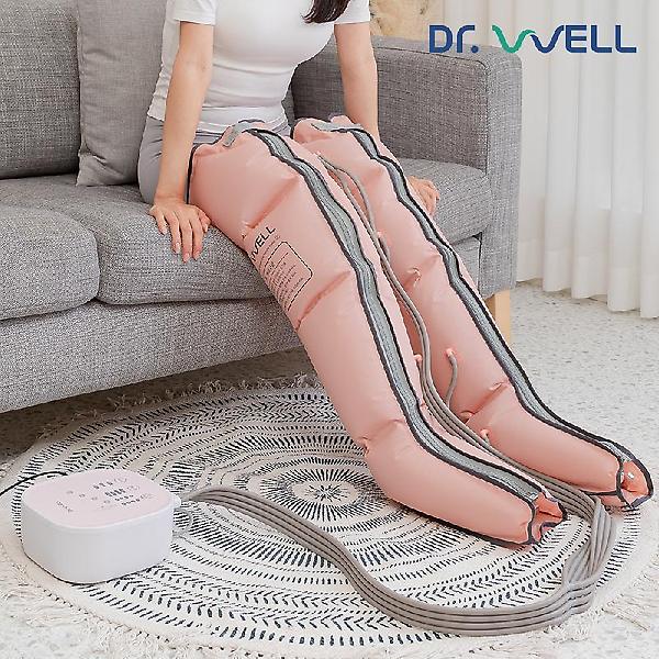 [닥터웰/DRW0001] 닥터웰 슬림미 공기압 종아리 4구 발 다리 마사지기 안마기 (본체+다리) 네이비