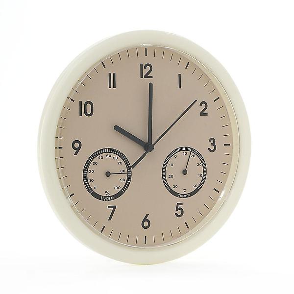  아날로그 온습도측정 벽시계 개업 집들이 심플벽시계