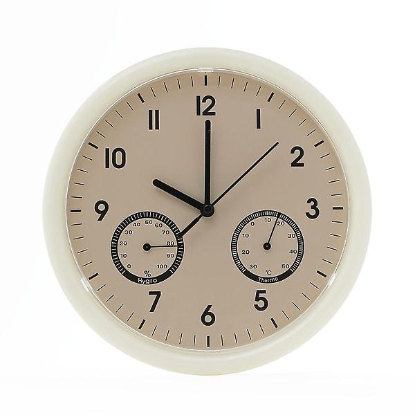 아날로그 온습도측정 벽시계 개업 집들이 심플벽시계