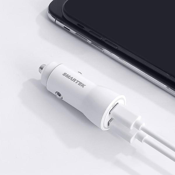  스마텍 2포트 차량용 고속충전기+C타입케이블 SCC-PD20CT (38W/PD/QC/시거잭)