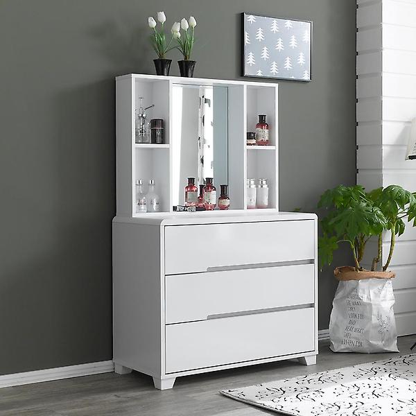  아이앤  블랑수납거울3단800화장대AES