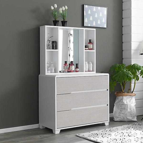  아이앤  블랑수납거울3단800화장대AES