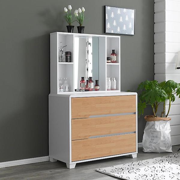  아이앤  블랑수납거울3단800화장대AES