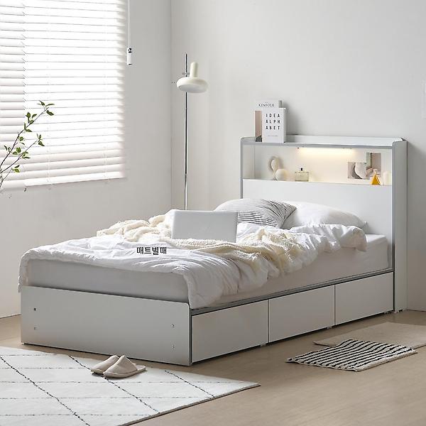  아이앤 헤르온 LED 수납헤드 1단 침대 프레임 싱글 WF