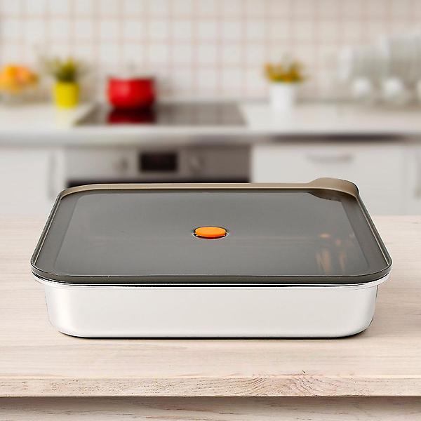  [온프레시] 락킹 정사각 스텐 밀폐용기 2.5L 반찬통