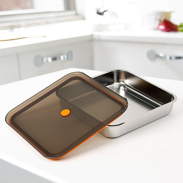  [온프레시] 락킹 정사각 스텐 밀폐용기 2.5L 반찬통