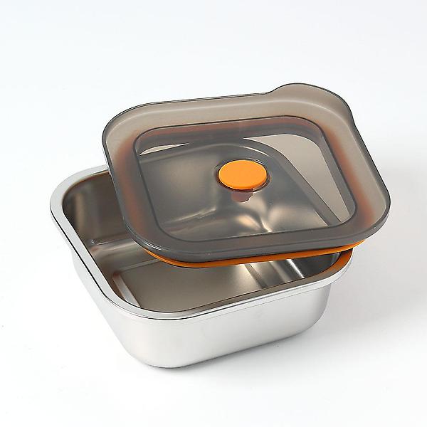  [온프레시] 락킹 정사각 스텐 밀폐용기 납작 반찬통