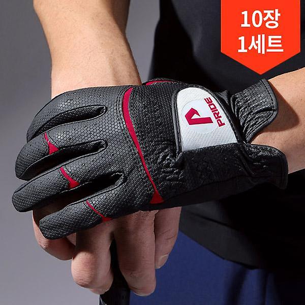  10장 1세트/지맥스 프라이드 컬러 반양피 남성 골프장갑