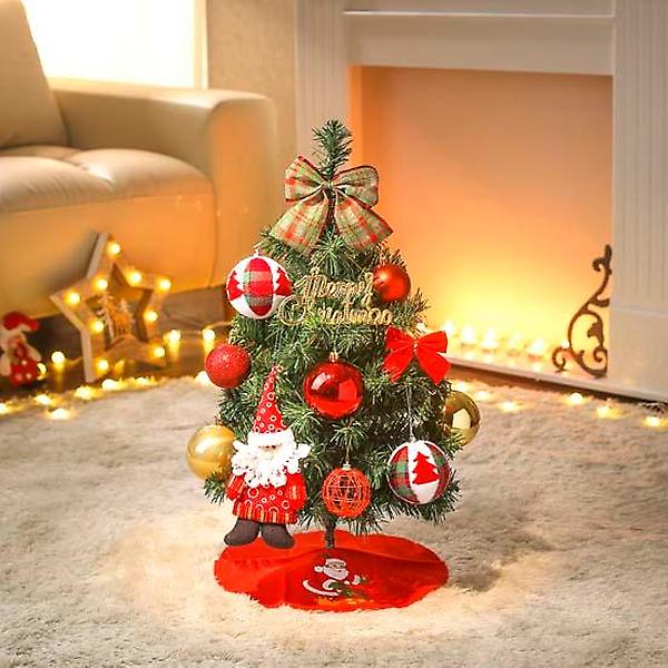  빈티지 스카치 소형트리 60cm/리본장식 풀세트