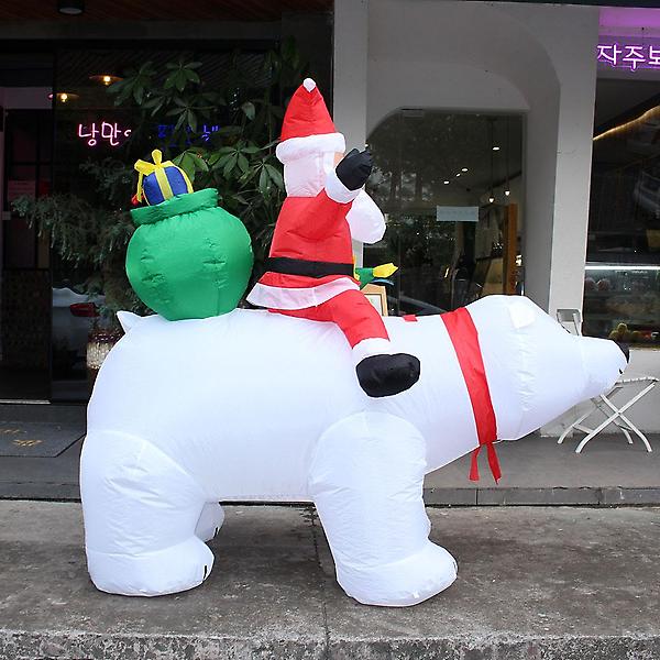  LED 에어벌룬 대형 산타와 북극곰 에어산타 170cm