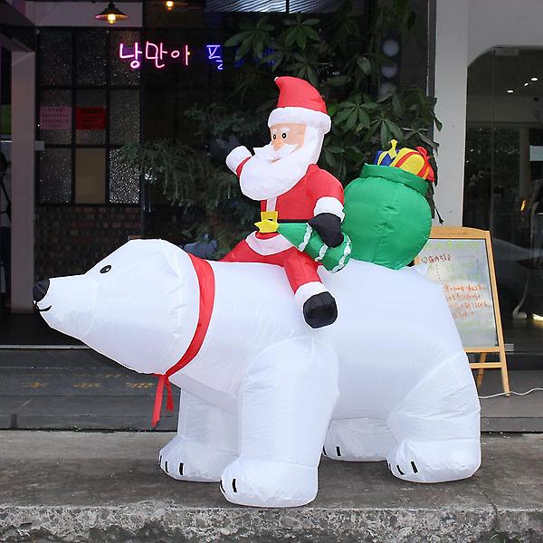  LED 에어벌룬 대형 산타와 북극곰 에어산타 170cm