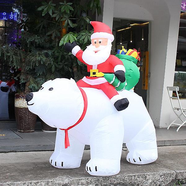  LED 에어벌룬 대형 산타와 북극곰 에어산타 170cm