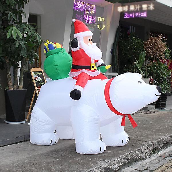  LED 에어벌룬 대형 산타와 북극곰 에어산타 170cm