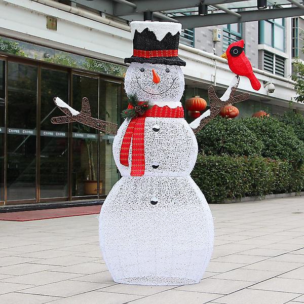 [도매토피아/화이트 레이스 대형 눈사람(] 화이트 레이스 대형 눈사람(180cm)/크리스마스장식