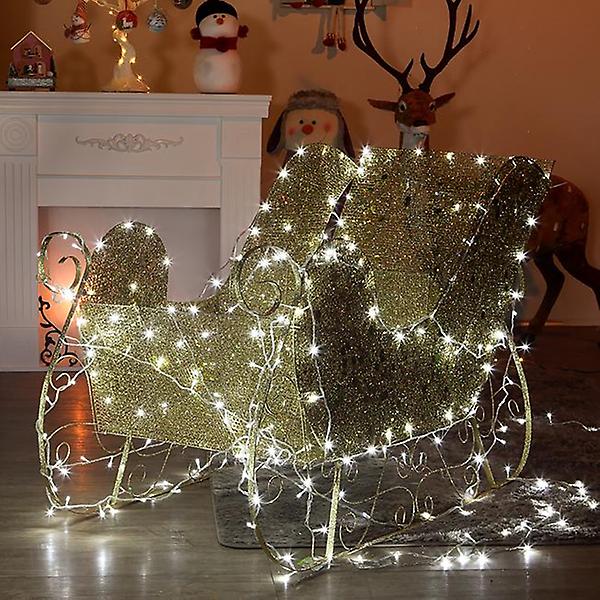 [도매토피아/대형 LED 전구장식 골드 ] 대형 LED 전구장식 골드 사슴썰매 /크리스마스장식