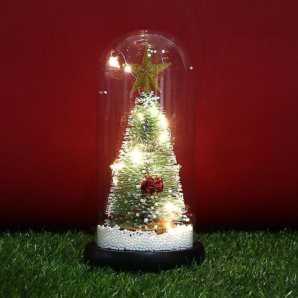 [도토로/LED 유리돔 크리스마스 트] LED 유리돔 크리스마스 트리 무드등(산타 선물)