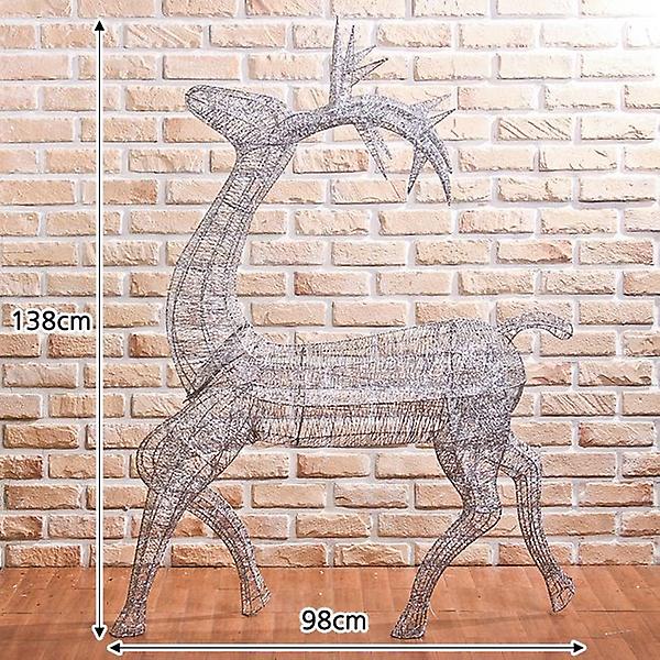  140cm LED 실버 반짝이 사슴 장식(특대)사슴인형