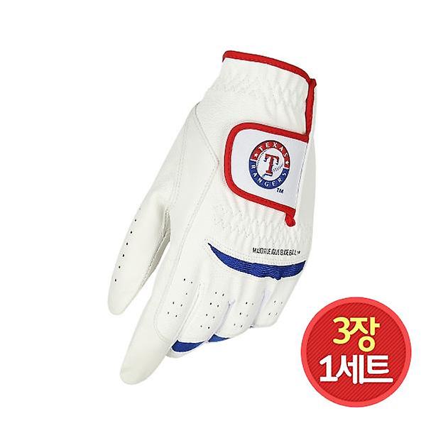  3장1세트/MLB골프 NEW 텍사스레인저스 반양피골프장갑