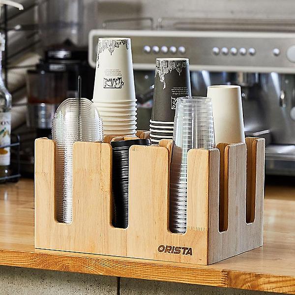  오리스타 우드 스퀘어 6구 테이크아웃컵 디스펜서