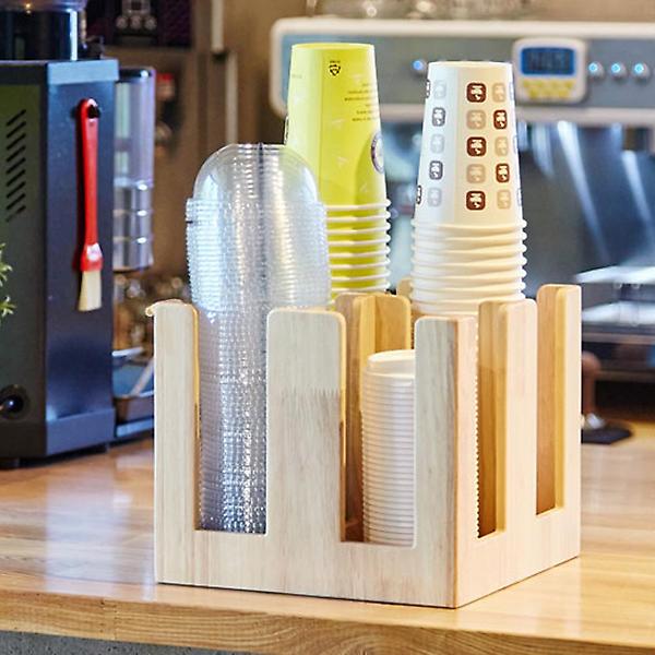  오리스타 우드 스퀘어 6구 테이크아웃컵 디스펜서