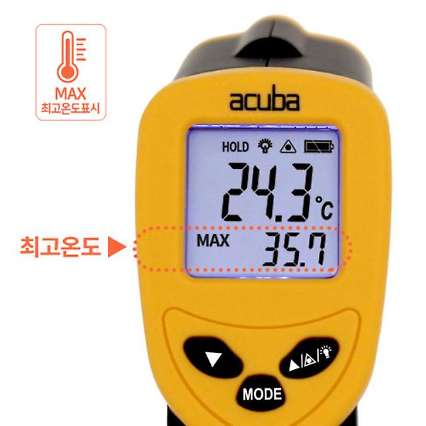 [아쿠바/KOKO00001] 아쿠바 적외선 온도계 CS-301 초콜릿템퍼링 베이킹 튀김기름 표면온도